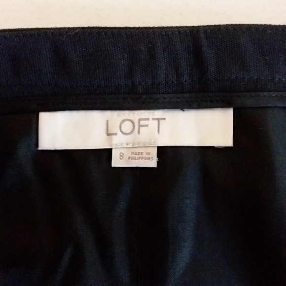 ☆☆SOLD☆☆ LOFT Striped Above-the-knee Lined Skirt - Picture 6 of 7